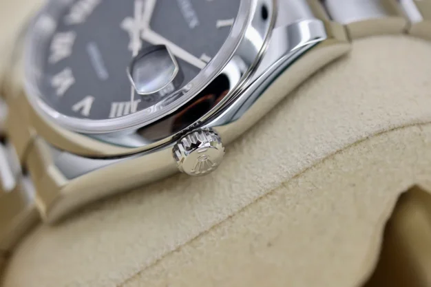 Rolex Datejust Black Roman Numeral Dial Stainless Steel 36mm 116200