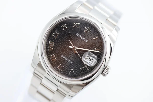 Rolex Datejust Black Roman Numeral Dial Stainless Steel 36mm 116200