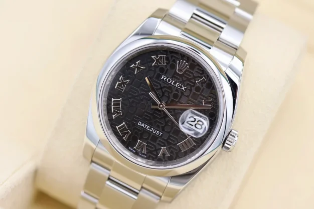 Rolex Datejust Black Roman Numeral Dial Stainless Steel 36mm 116200