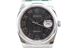 Rolex Datejust Black Roman Numeral Dial Stainless Steel 36mm 116200